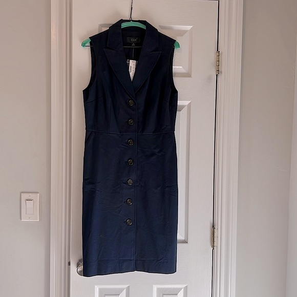 NWT J. Crew Navy Button Down Blazer Dress Size 10 - Picture 3 of 3